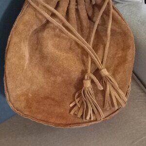 Brown suede Vintage shoulder bag